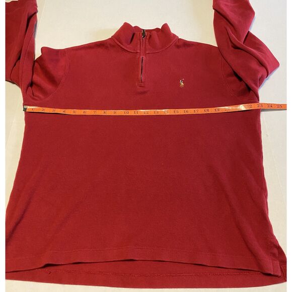 Polo by Ralph Lauren Men's 1/4 Zip Pullover Size M Estate Rib Red - Picture 12 of 14